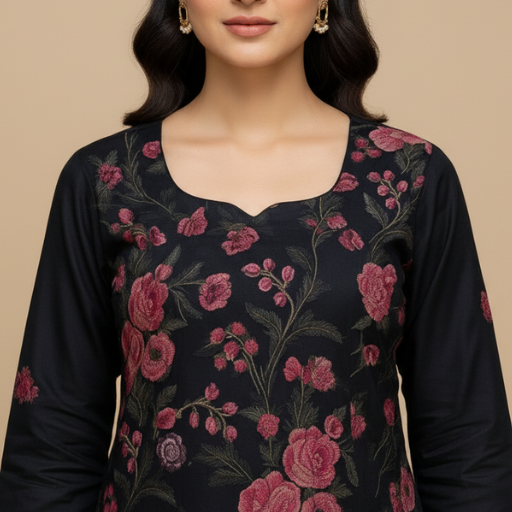 Midnight Bloom Printed Suit