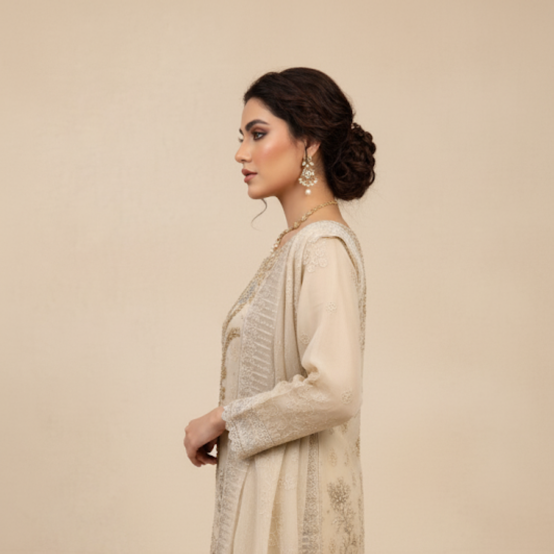 Ivory Elegance Embroidered Suit